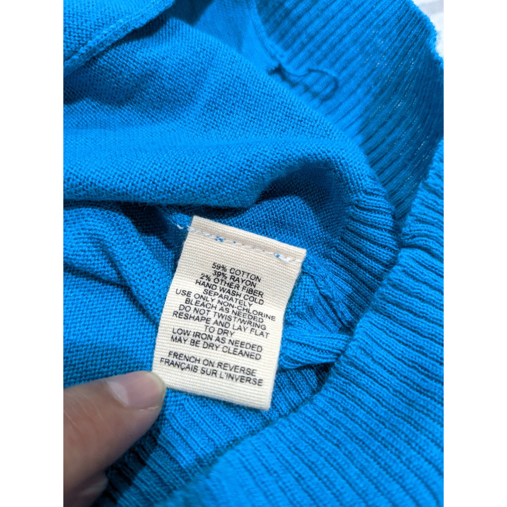 Anthropologie Moth Teal Blue Ruffle Cardigan Size Small - Picture 4 of 6
